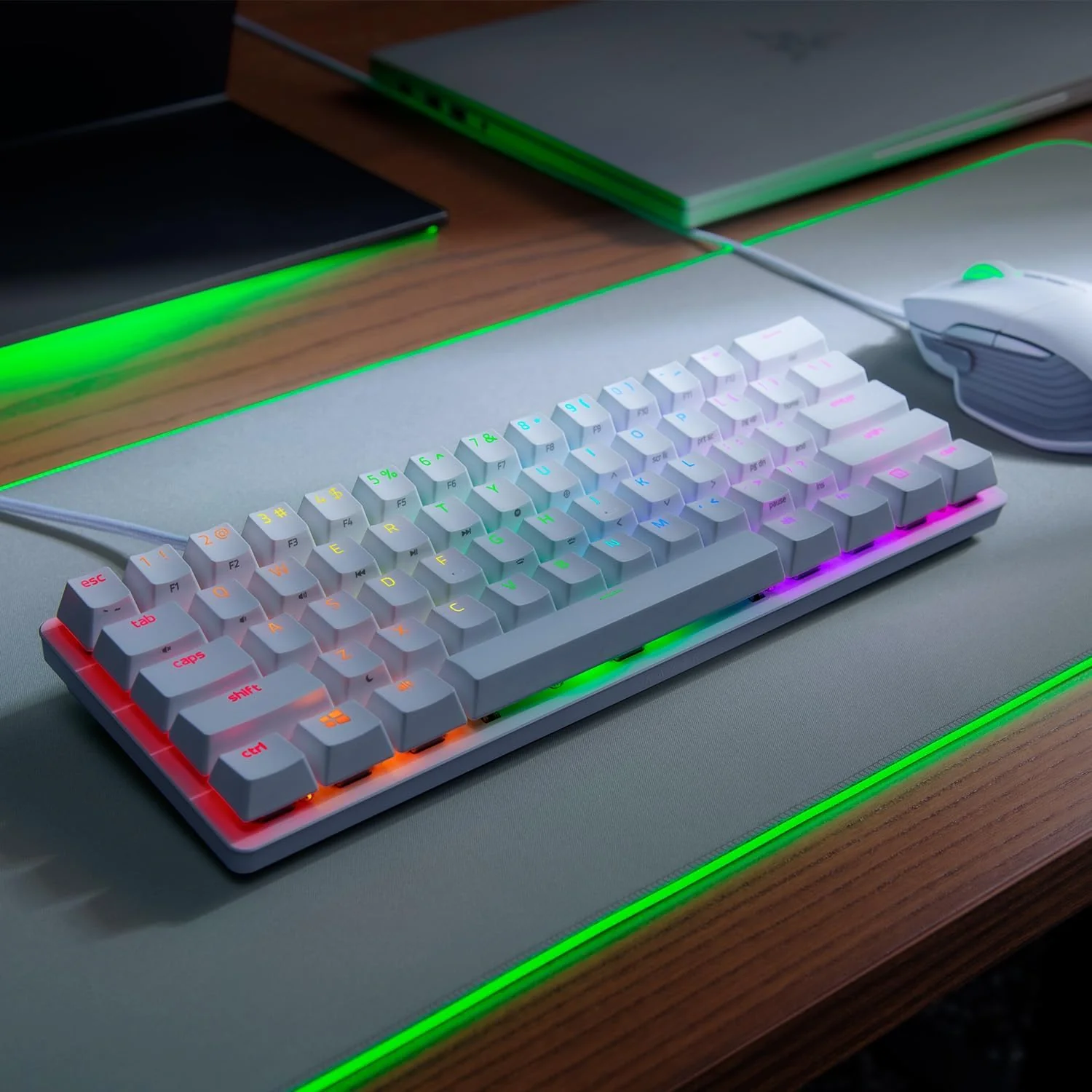 Teclado Gaming Mecânico Razer Huntsman Mini Mercury Purple Switch US - Imagem 10
