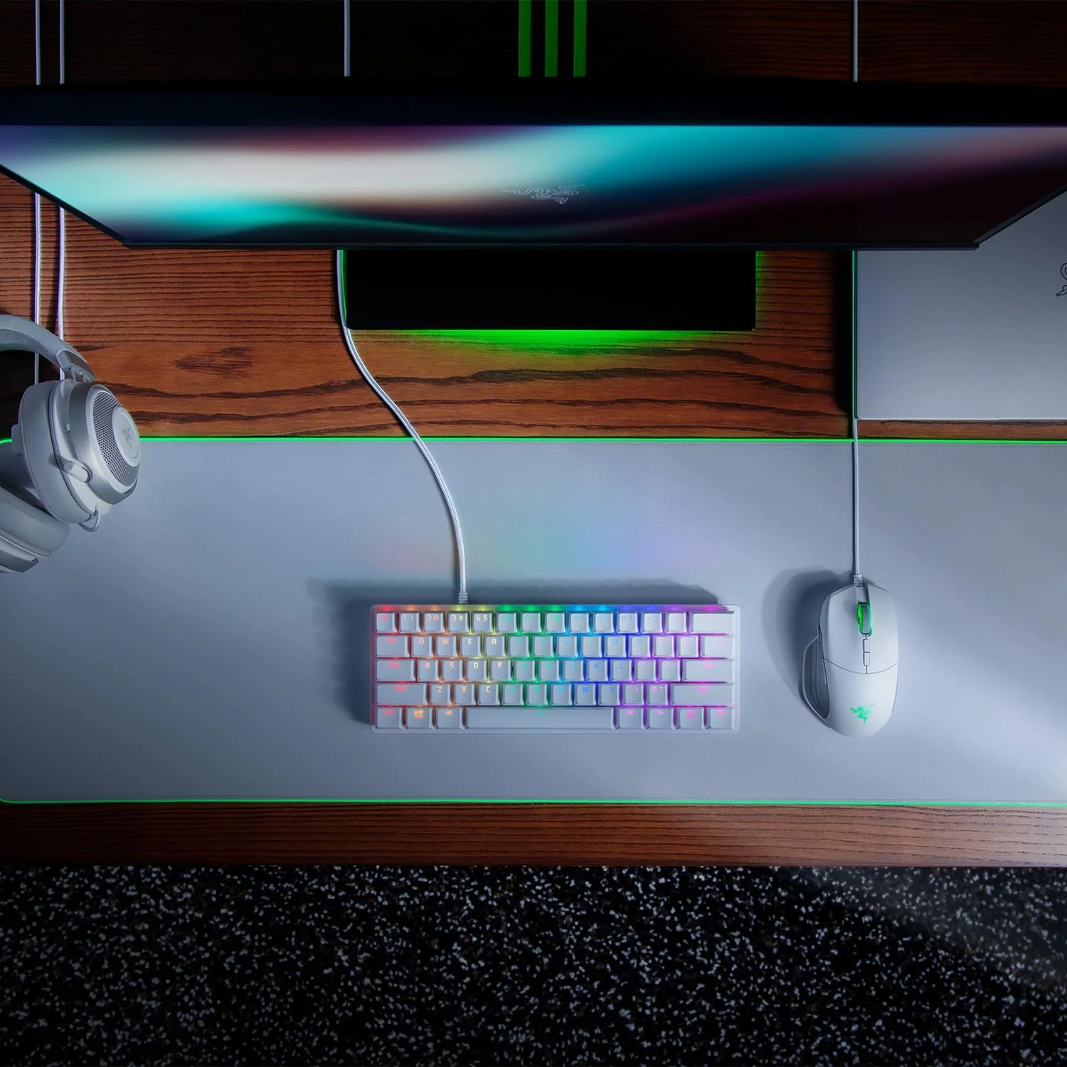 Teclado Gaming Mecânico Razer Huntsman Mini Mercury Purple Switch US - Imagem 11