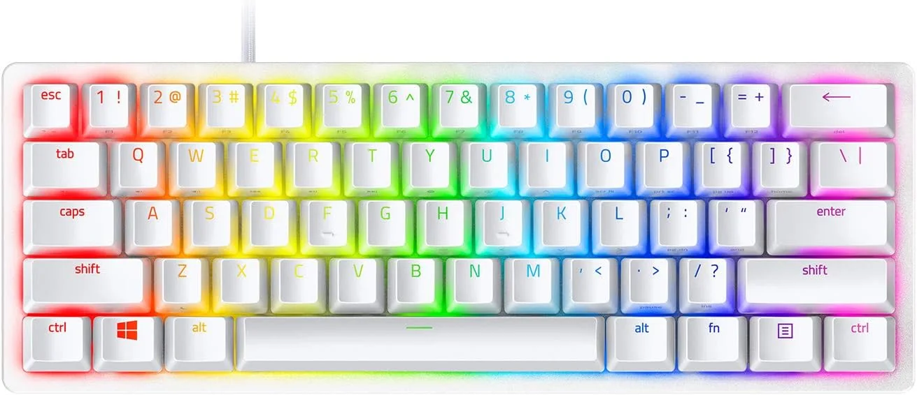 Teclado Gaming Mecânico Razer Huntsman Mini Mercury Purple Switch US