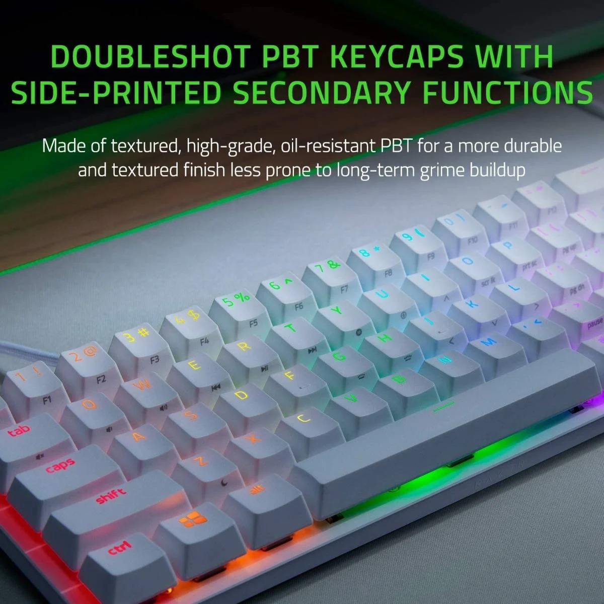 Teclado Gaming Razer Huntsman Mini Mercury Edition US Layout - Switch Red - Imagem 2