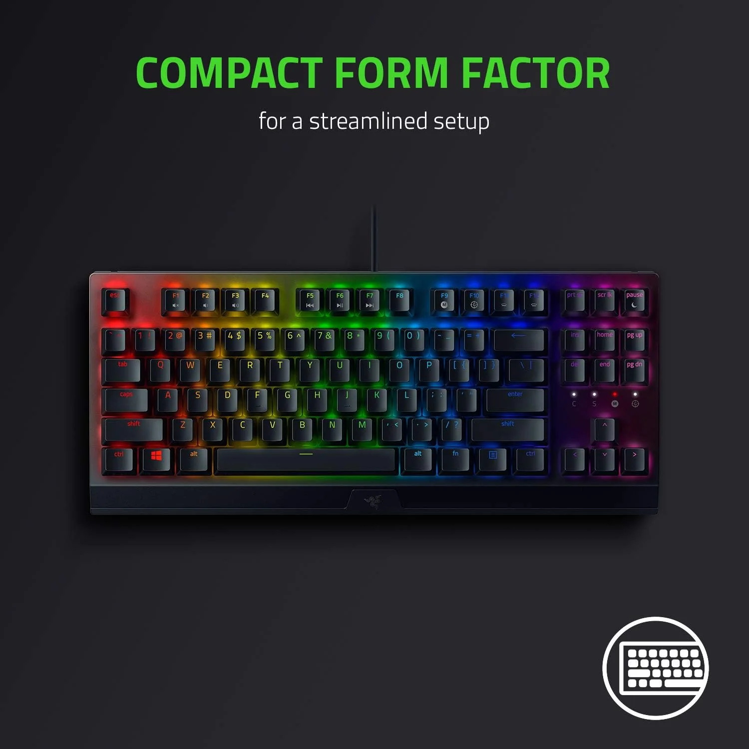 Teclado Gaming Razer BlackWidow V3 TKL Switch Amarelo US Layout - Imagem 6
