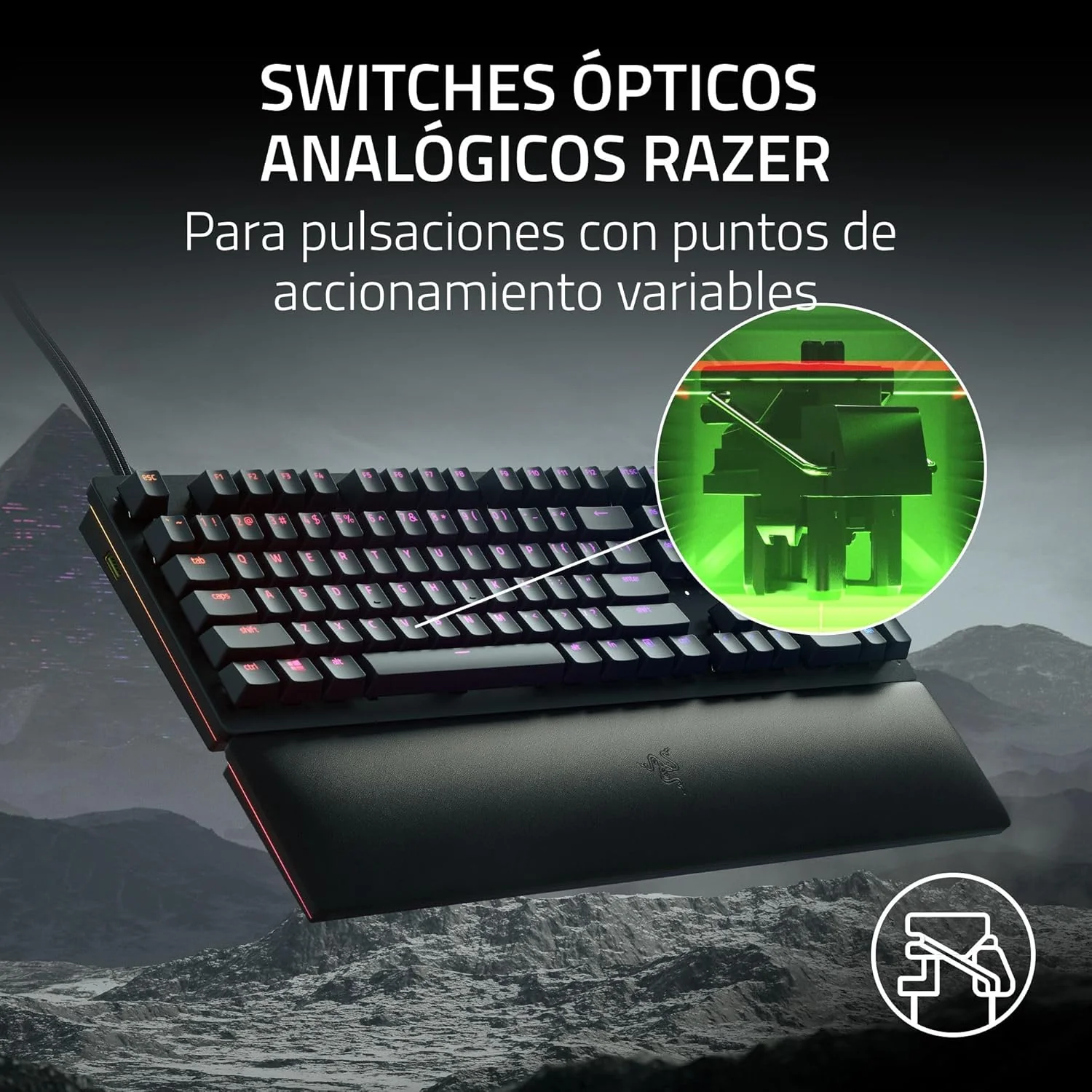 Teclado Gaming Mecânico Razer Huntsman V2 Analog Switch Layout US - Imagem 2
