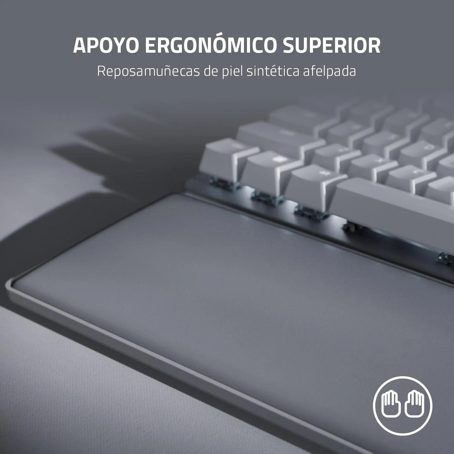 Teclado Gaming Razer Pro Type Ultra US Layout Sem Fios Bluetooth com Descanso de Pulso Branco - Imagem 4