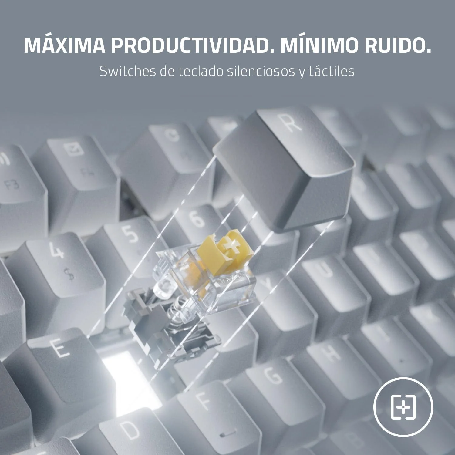 Teclado Gaming Razer Pro Type Ultra US Layout Sem Fios Bluetooth com Descanso de Pulso Branco - Imagem 2