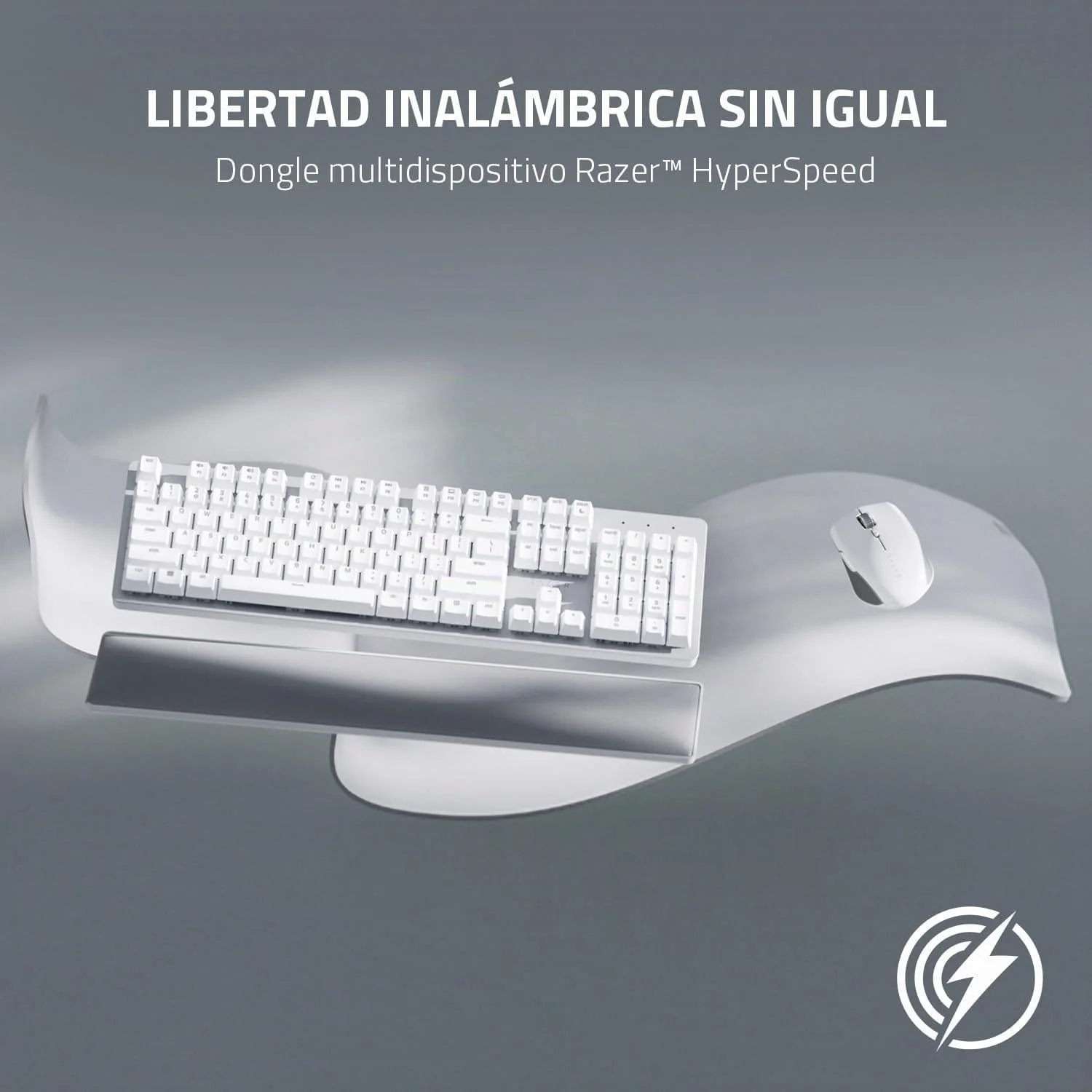 Teclado Gaming Razer Pro Type Ultra US Layout Sem Fios Bluetooth com Descanso de Pulso Branco - Imagem 7