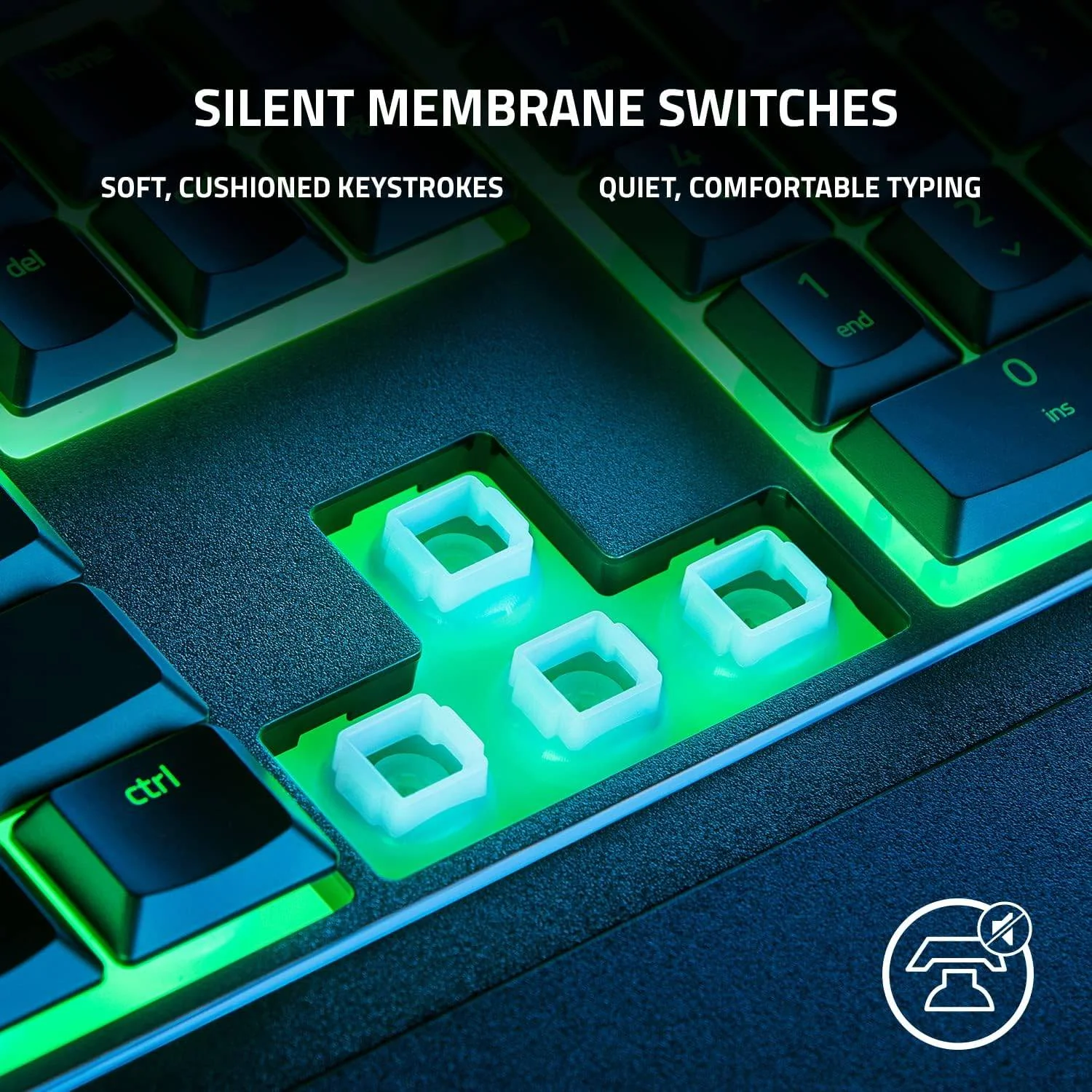 Teclado Razer Ornata V3 X Membrane RGB Layout Português PT Resistente Salpicos Económico - Imagem 5