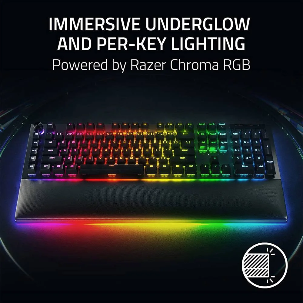 Teclado Gaming Mecânico Razer BlackWidow V4 Pro Yellow Switch US - Imagem 2
