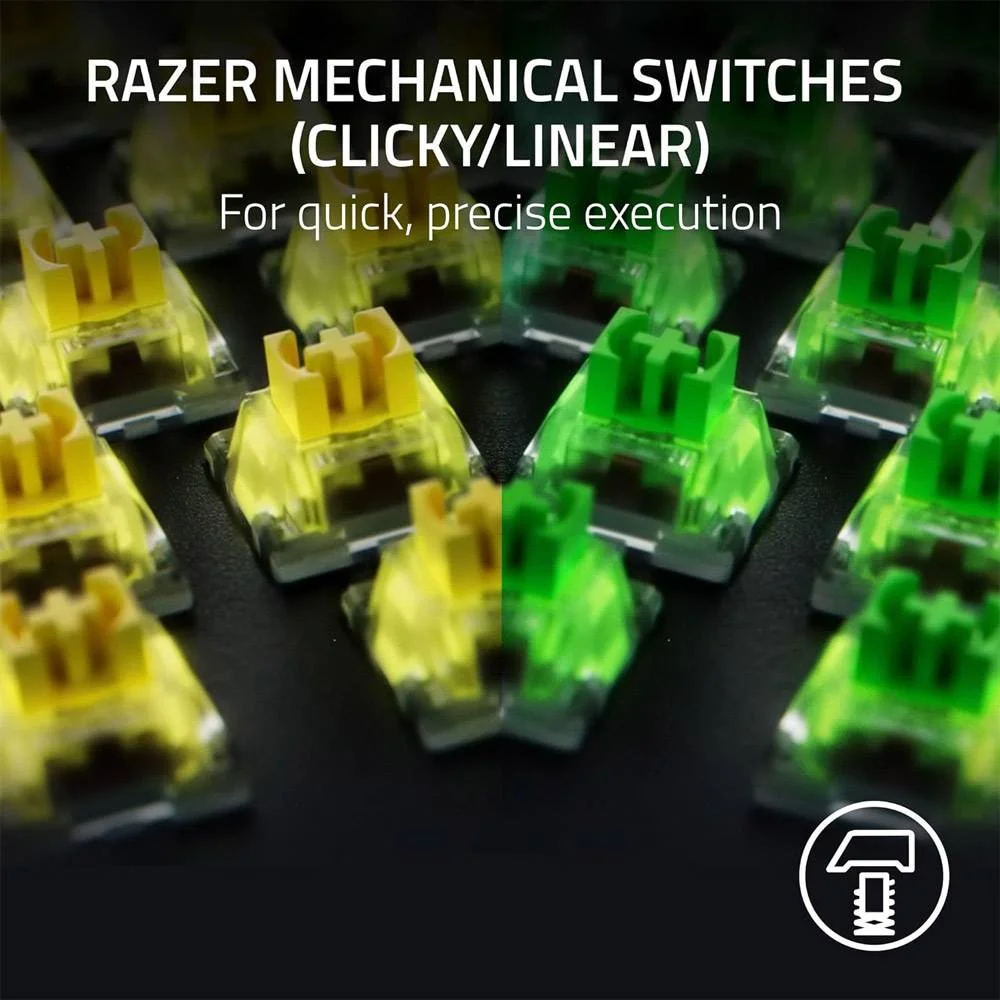 Teclado Gaming Razer BlackWidow V4 US Layout - Switch Yellow (Linear) - Imagem 2