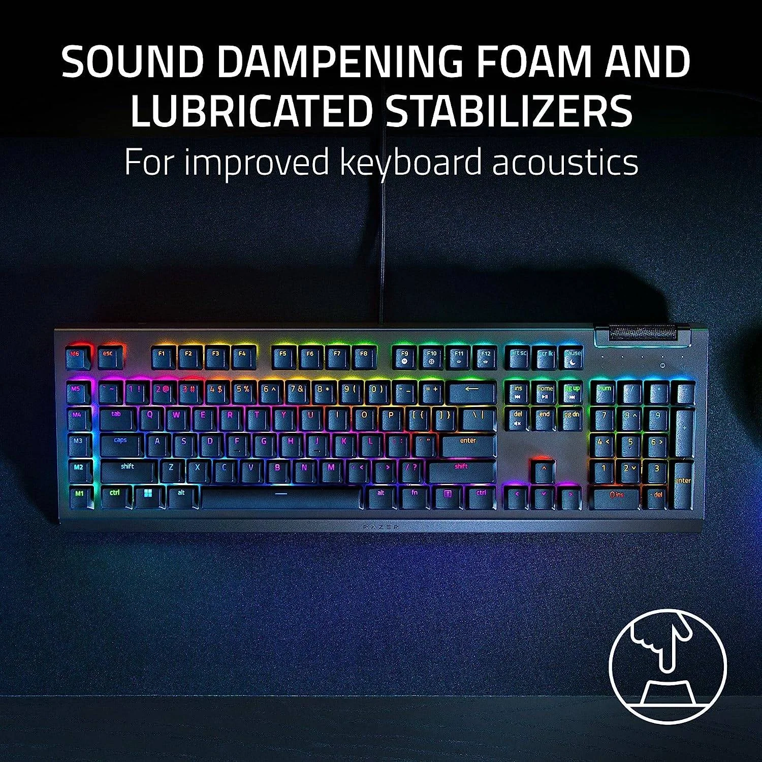 Teclado Gaming Mecânico Razer BlackWidow V4 X Yellow Switch Layout PT - Imagem 2