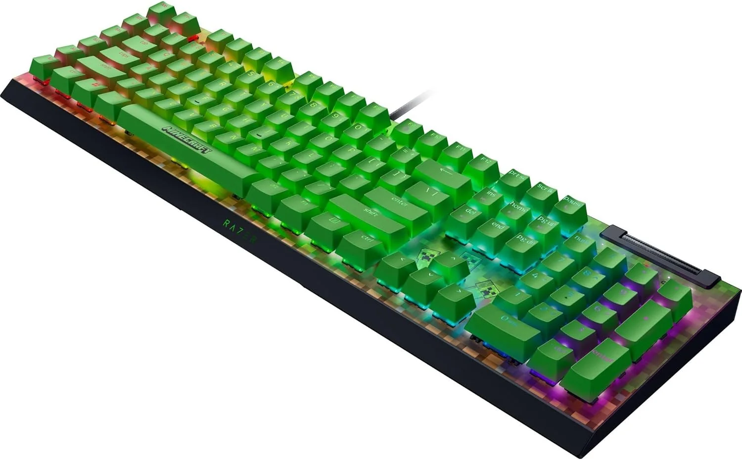Teclado mecânico gaming Razer BlackWidow V4 X Green Switch Minecraft Edition - Imagem 11