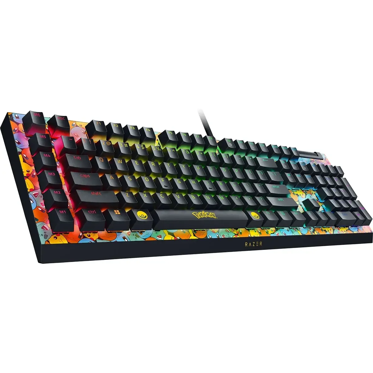 Teclado Gaming Mecânico Razer BlackWidow V4 X Green Switch Pokémon Kabto US - Imagem 6