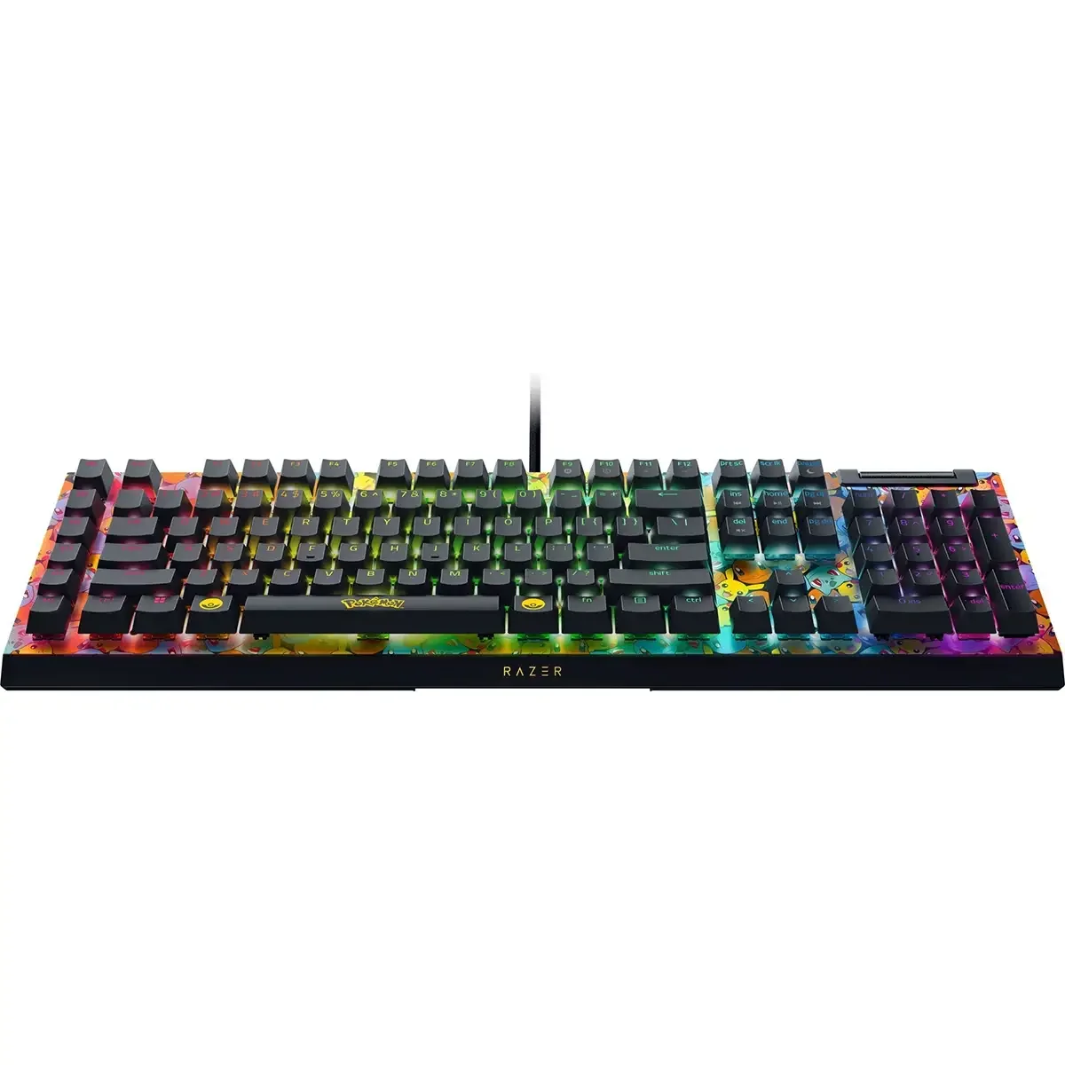 Teclado Gaming Mecânico Razer BlackWidow V4 X Green Switch Pokémon Kabto US - Imagem 7