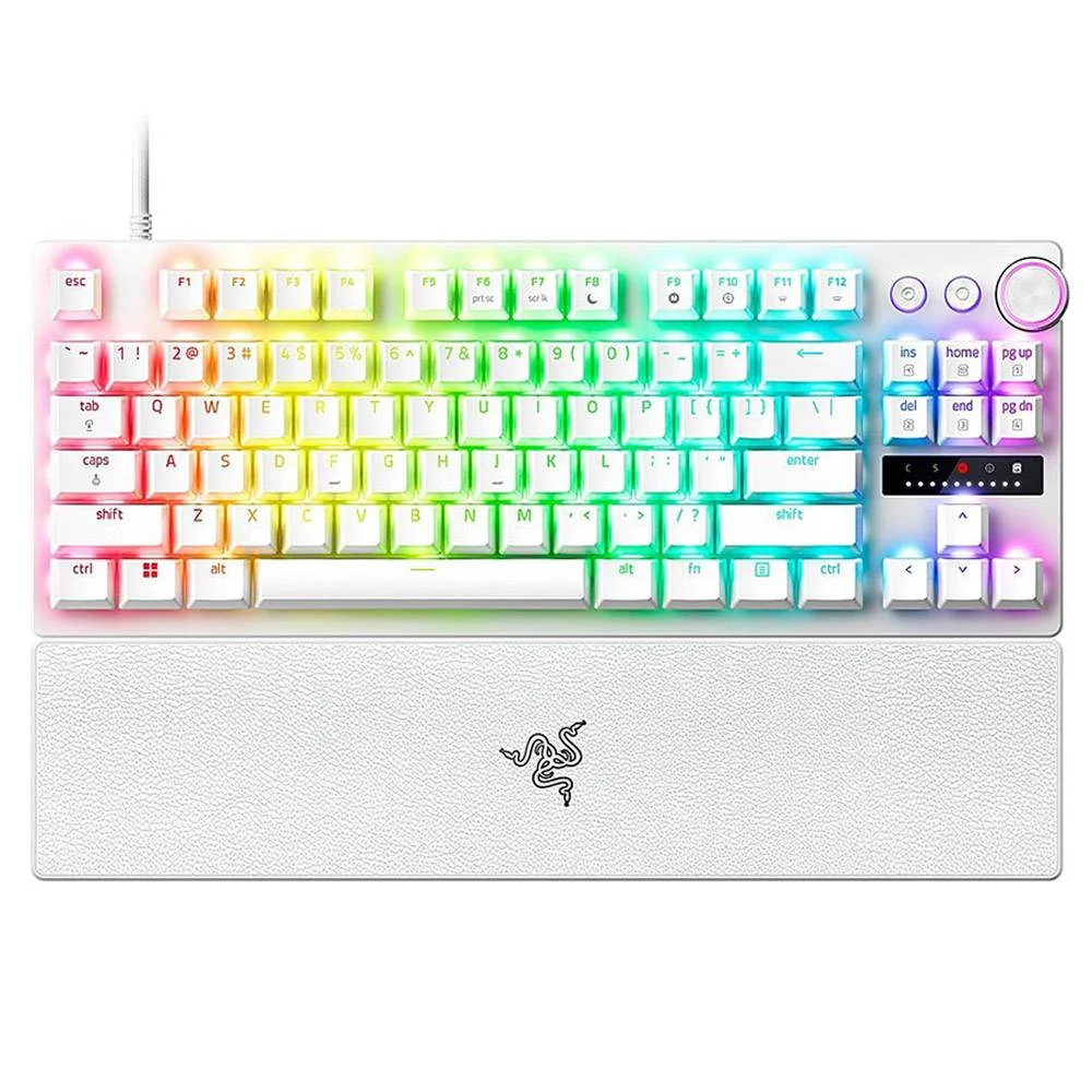 Teclado gaming Razer Huntsman V3 Pro Tenkeyless ótico branco US - Imagem 1