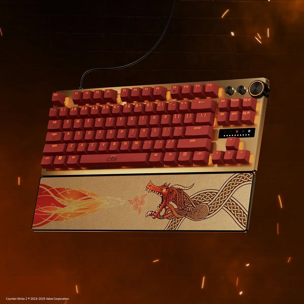 Teclado Gaming Razer Huntsman V3 Pro TKL Edição Counter-Strike 2 US Layout - Imagem 3
