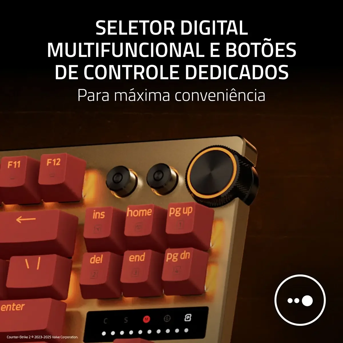 Teclado Gaming Razer Huntsman V3 Pro TKL Edição Counter-Strike 2 US Layout - Imagem 9