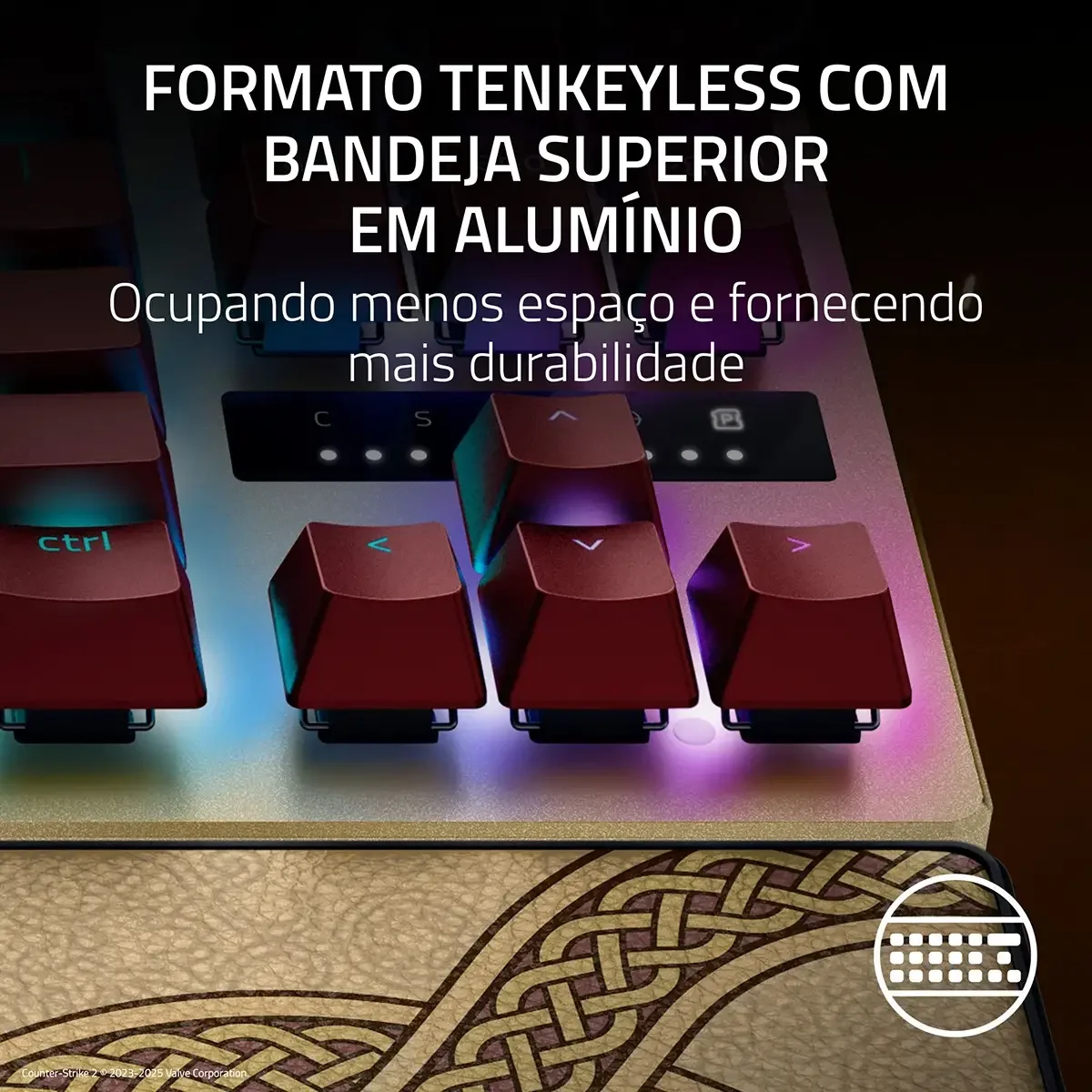 Teclado Gaming Razer Huntsman V3 Pro TKL Edição Counter-Strike 2 US Layout - Imagem 10