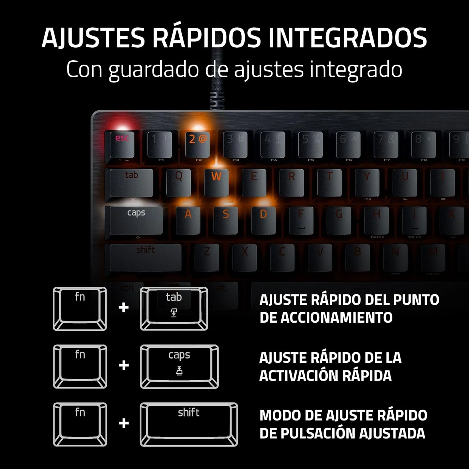 Teclado Razer Huntsman V3 Pro Mini 60% Compacto Optical Linear 8KHz RGB Chroma US Layout Premium - Imagem 6