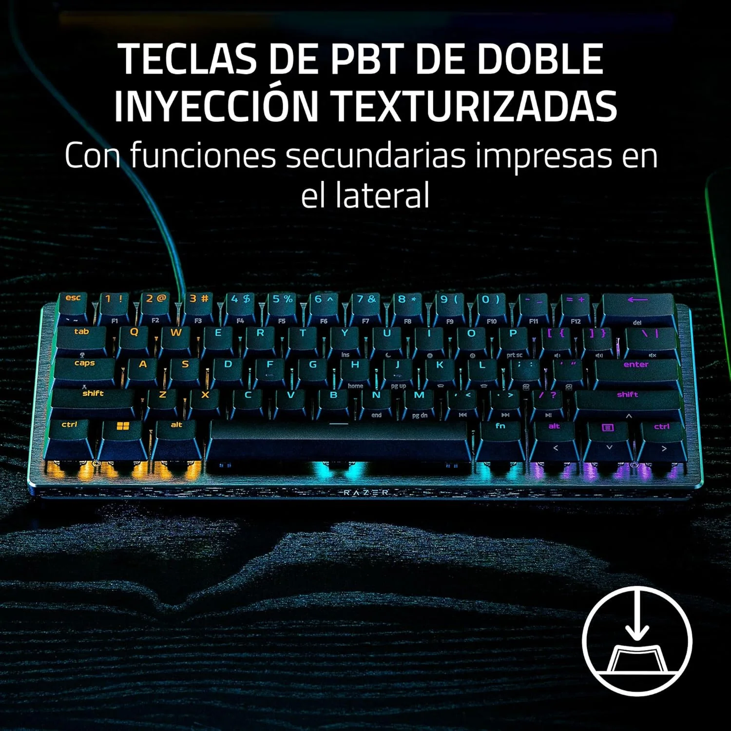 Teclado Razer Huntsman V3 Pro Mini 60% Compacto Optical Linear 8KHz RGB Chroma US Layout Premium - Imagem 7