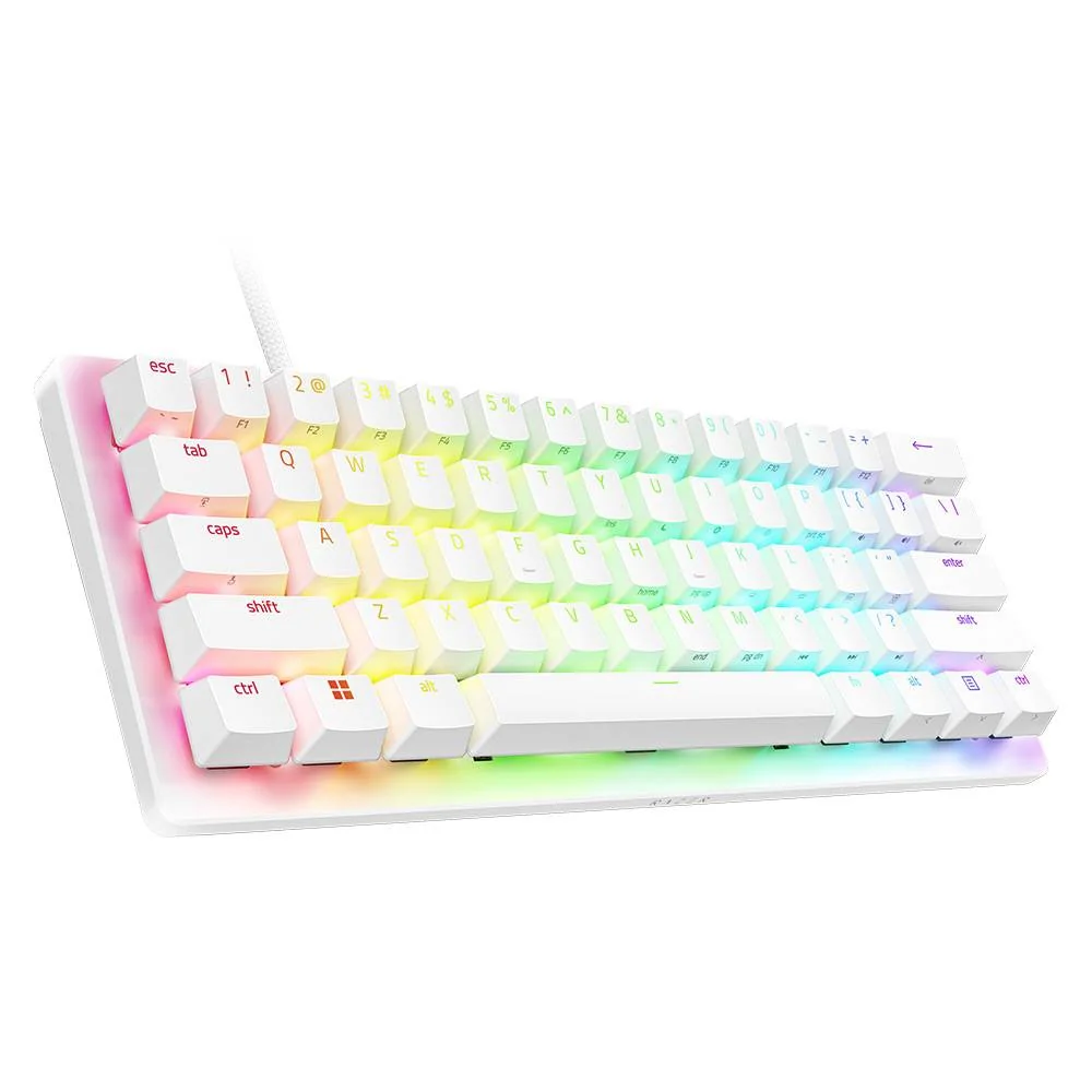 Teclado Gaming Razer Huntsman V3 Pro Mini 60% Ótico USB-C RGB Branco US - Imagem 2