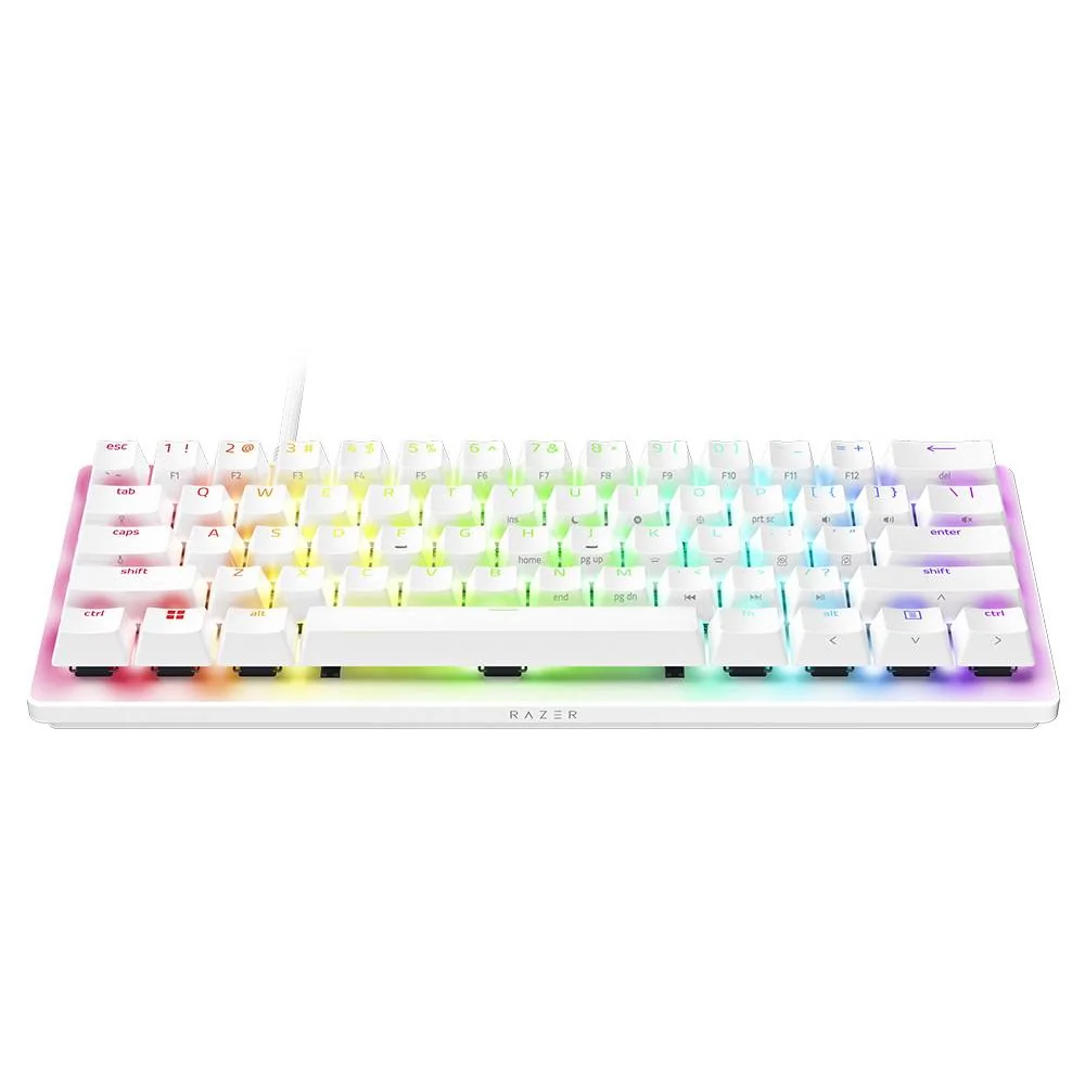 Teclado Gaming Razer Huntsman V3 Pro Mini 60% Ótico USB-C RGB Branco US - Imagem 3