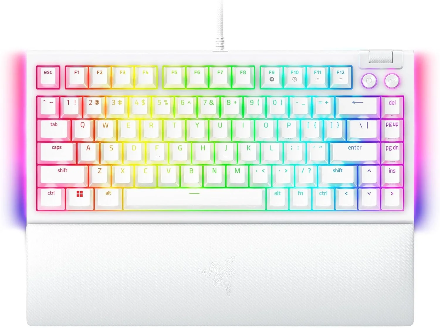 Teclado Gaming Razer BlackWidow V4 75% Edição Especial White US Layout