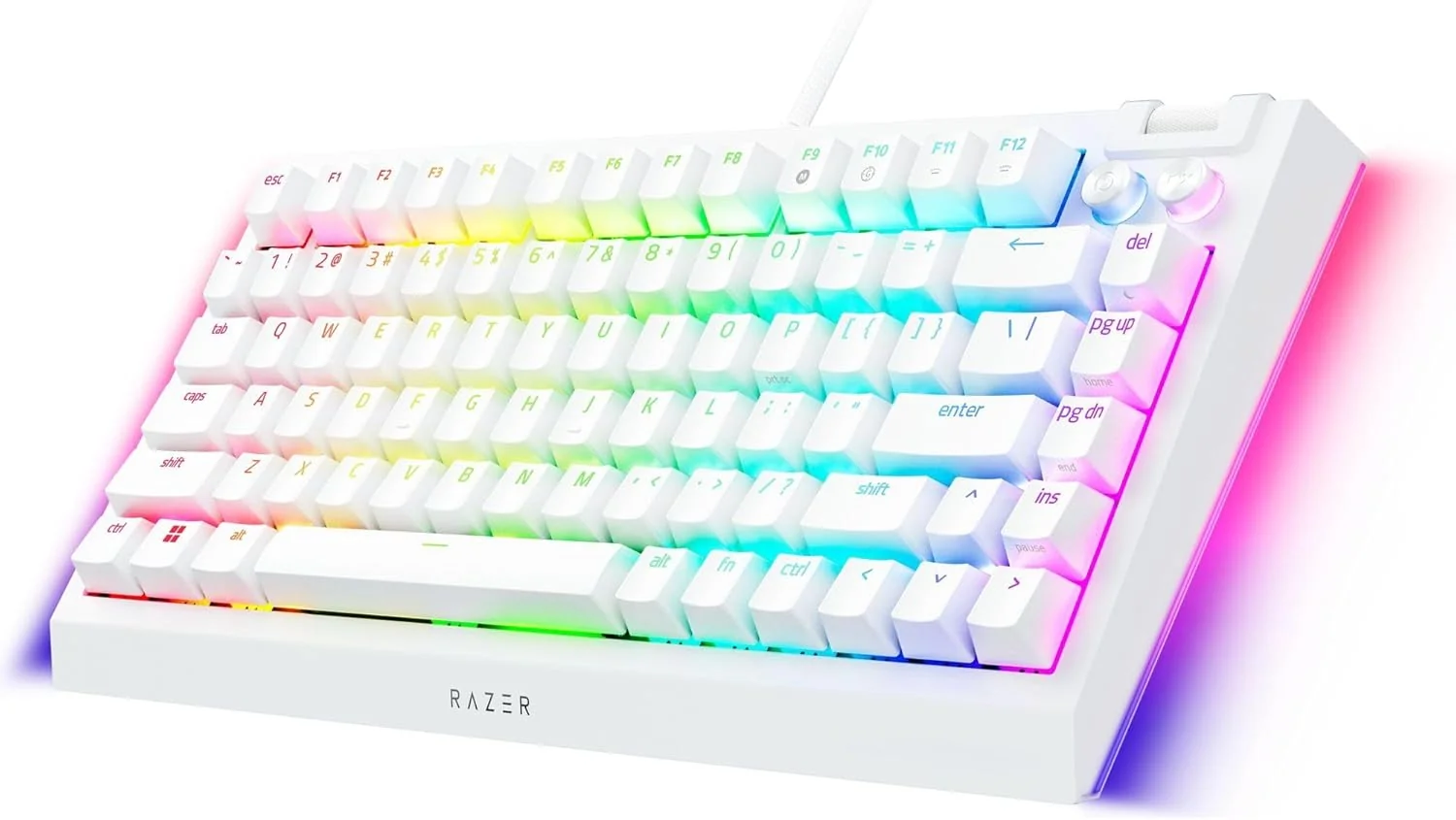 Teclado Gaming Razer BlackWidow V4 75% Edição Especial White US Layout - Imagem 9