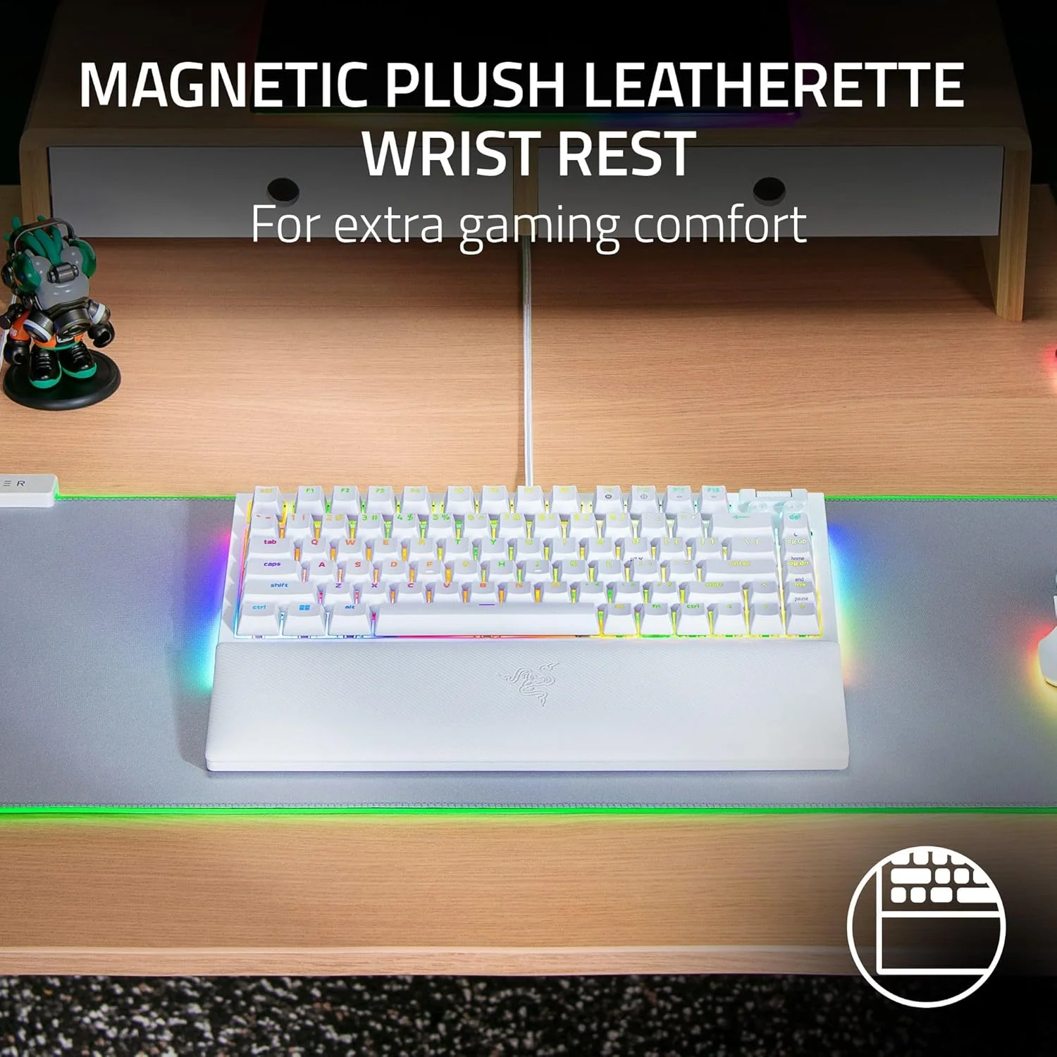 Teclado Gaming Razer BlackWidow V4 75% Edição Especial White US Layout - Imagem 7