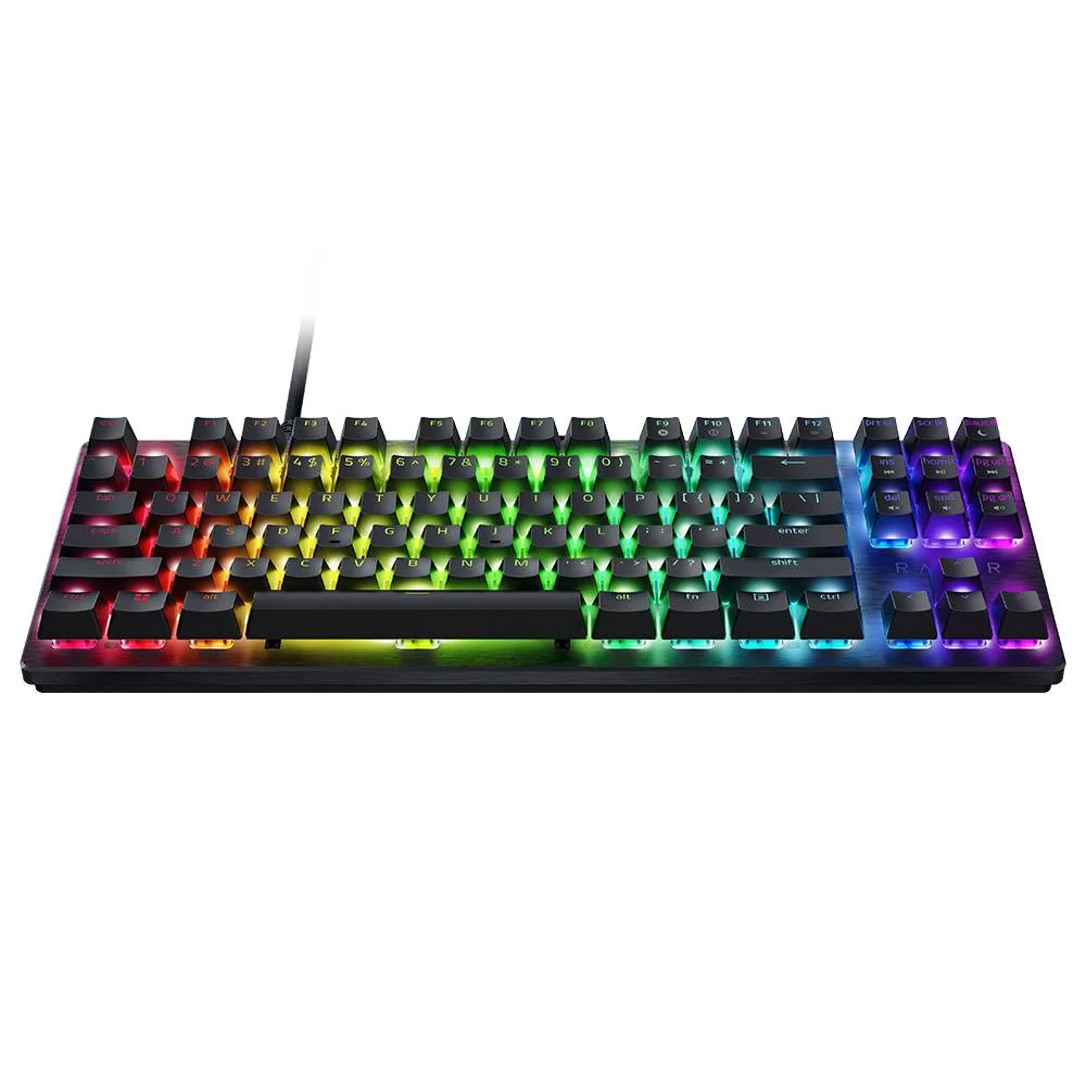 Teclado Razer Huntsman V3 X TKL Purple Switch Mecânico Linear RGB Layout Português PT Gaming Económico - Imagem 4