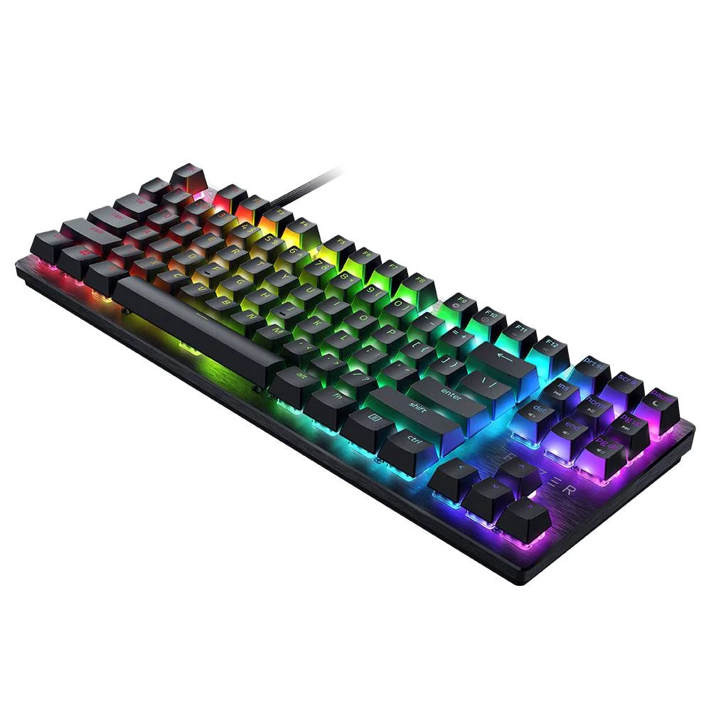 Teclado Razer Huntsman V3 X TKL Purple Switch Mecânico Linear RGB Layout Português PT Gaming Económico - Imagem 3