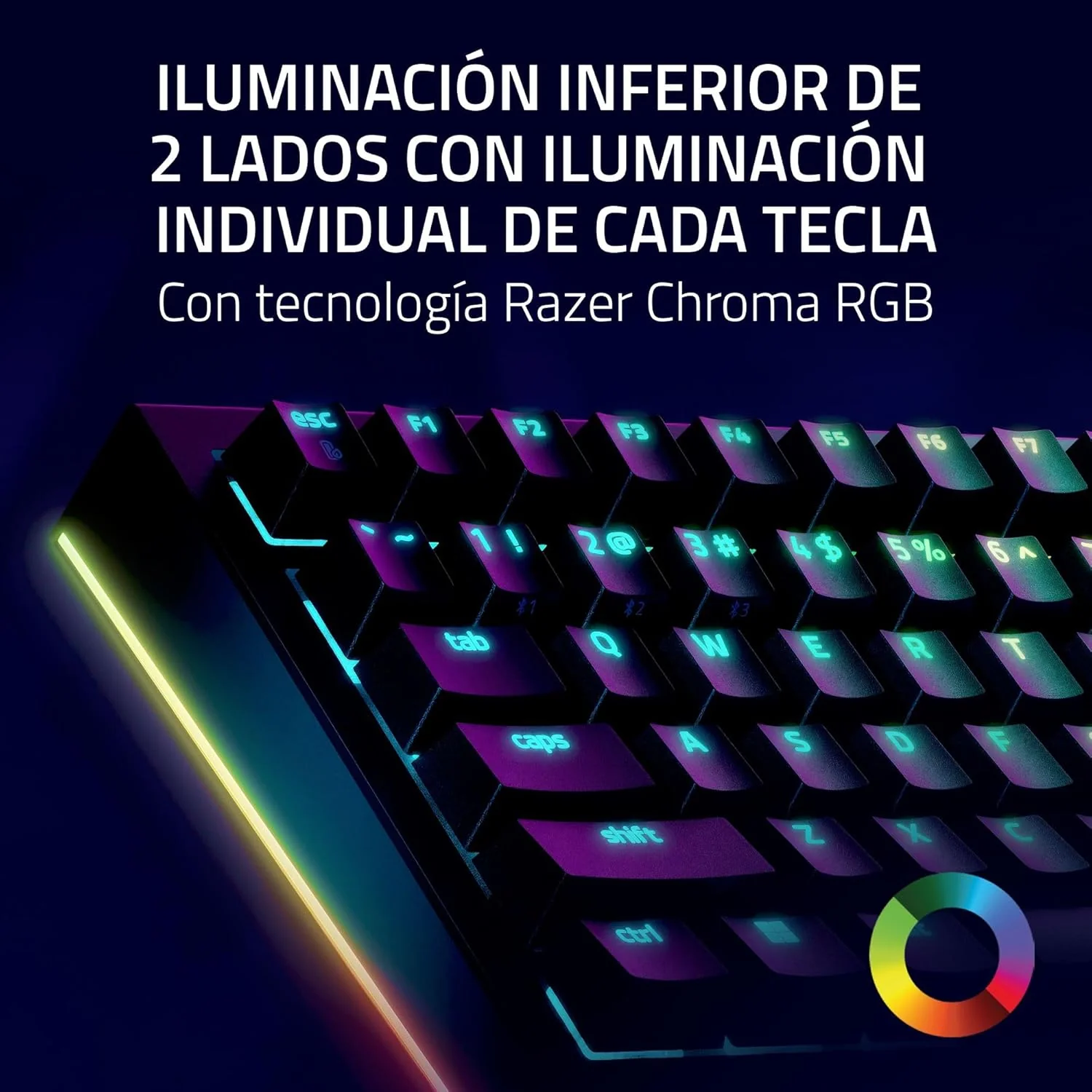 Teclado Mecânico Razer BlackWidow V4 Pro 75% Wireless Razer Green RGB ISO US - Imagem 8