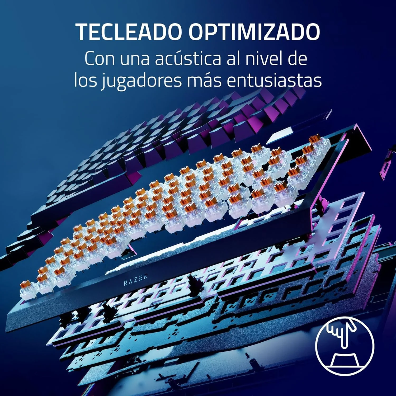 Teclado Mecânico Razer BlackWidow V4 Pro 75% Wireless Razer Green RGB ISO US - Imagem 7