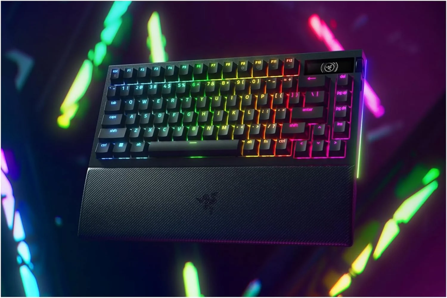Teclado Mecânico Razer BlackWidow V4 Pro 75% Wireless Razer Green RGB ISO US - Imagem 3