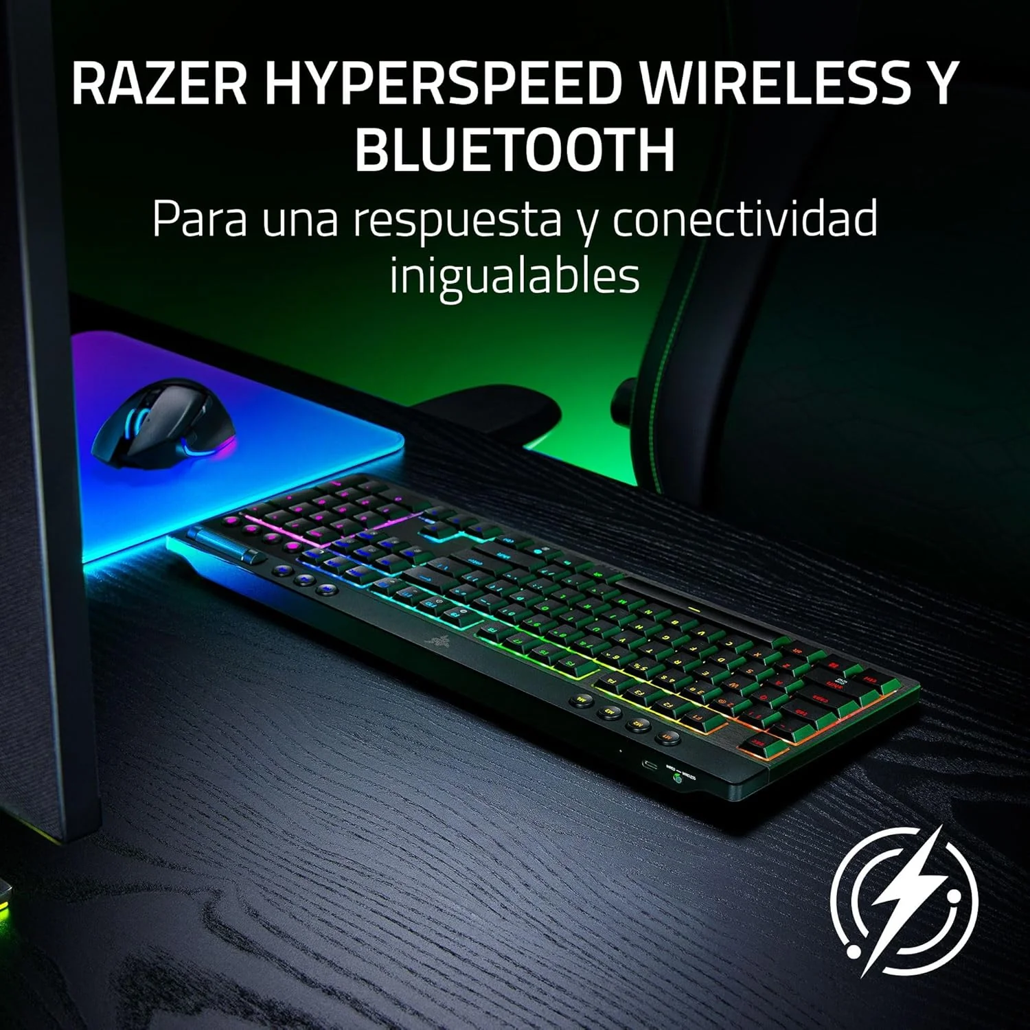 Teclado Gaming Razer BlackWidow V4 Low-Profile HyperSpeed Switch Amarelo US Layout - Imagem 3