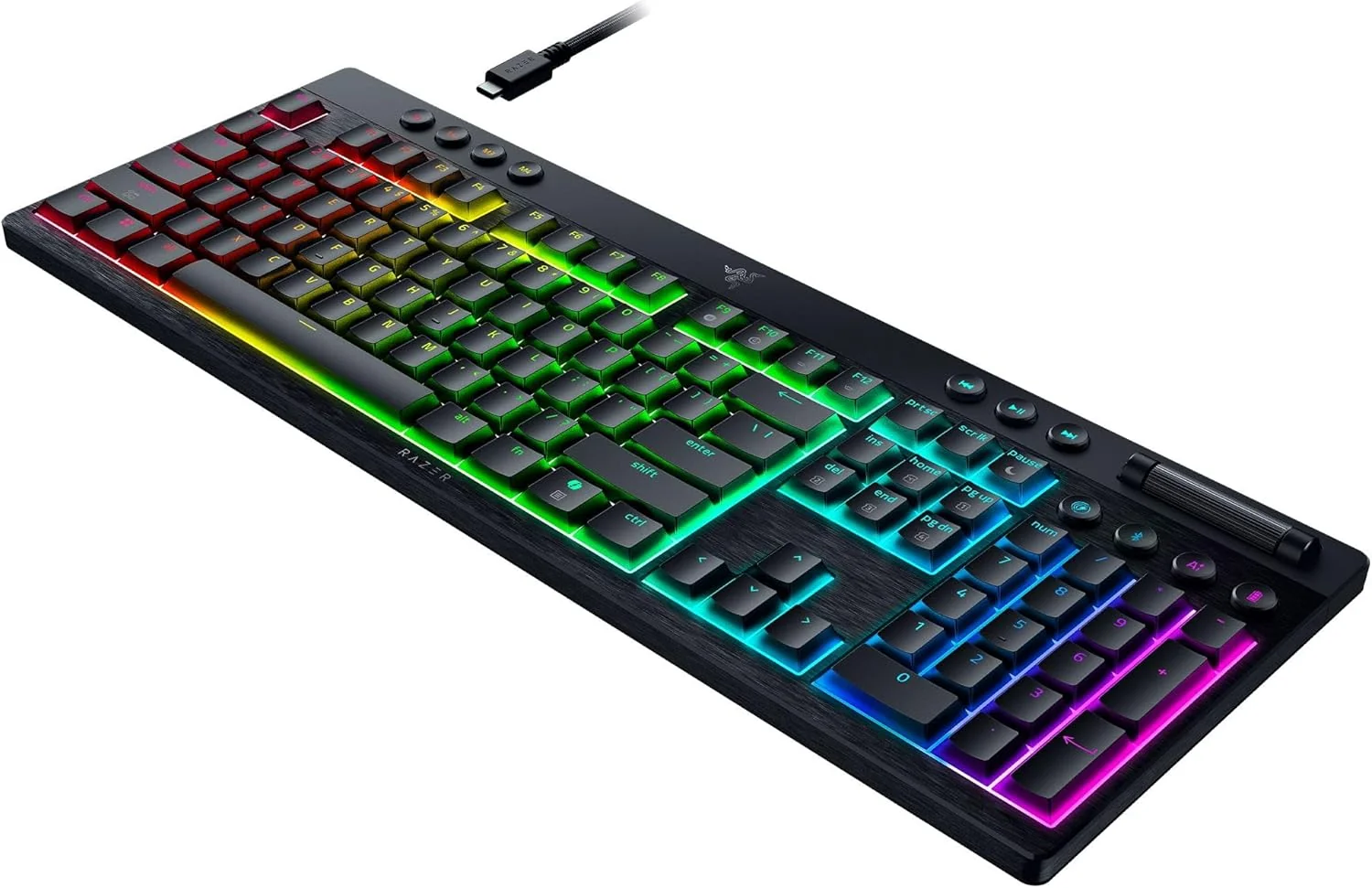 Teclado Gaming Razer BlackWidow V4 Low-Profile HyperSpeed Switch Amarelo US Layout - Imagem 9