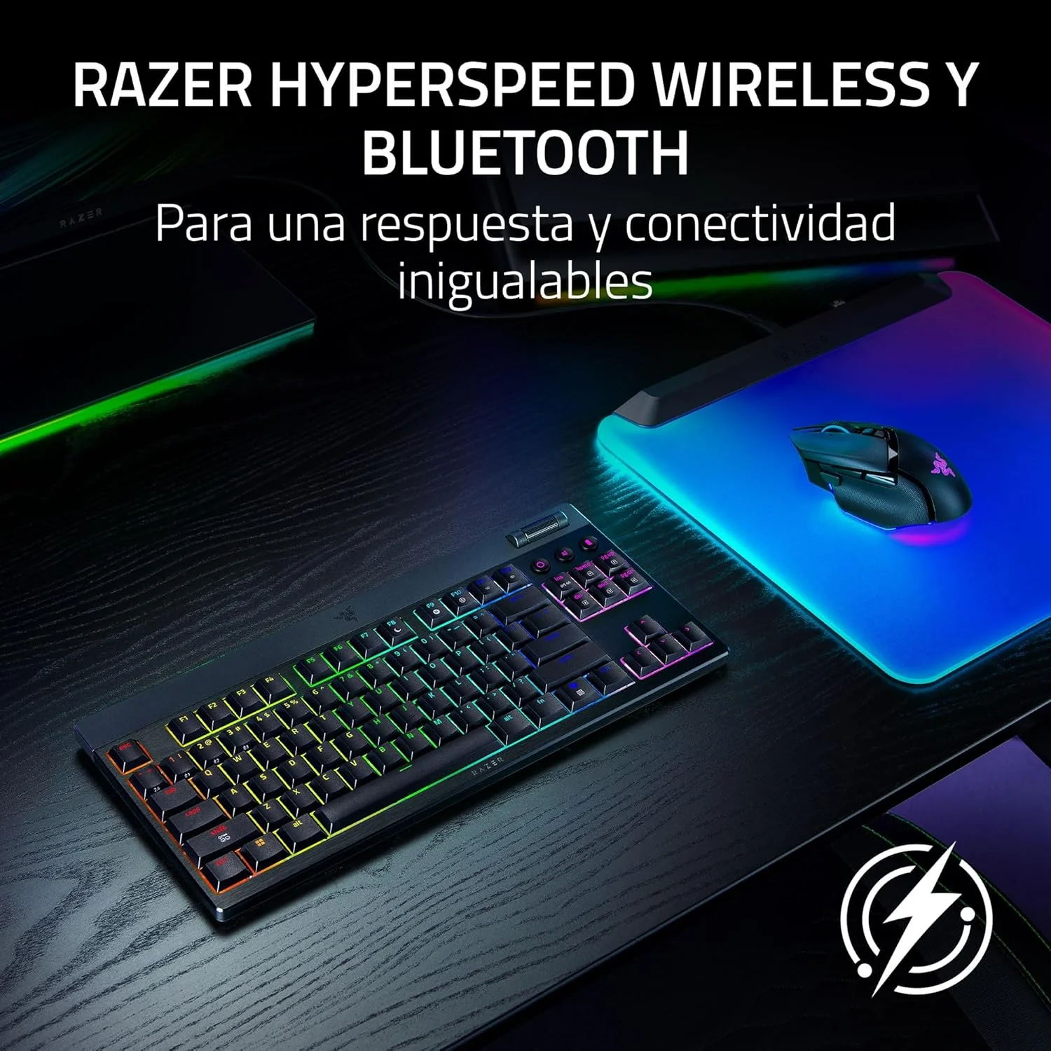 Teclado Gaming Razer BlackWidow V4 Low-Profile TKL HyperSpeed Switch Amarelo US - Imagem 3