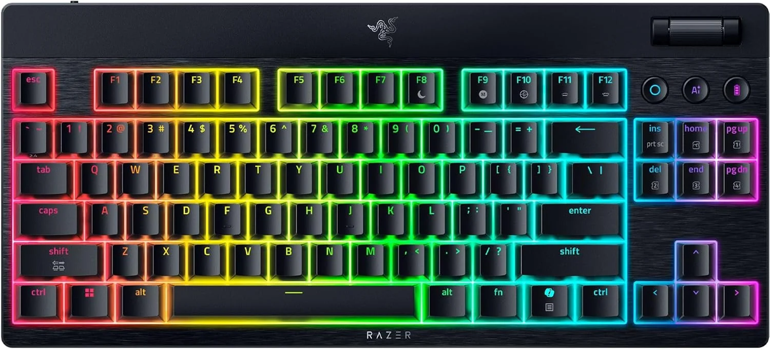 Teclado Gaming Razer BlackWidow V4 Low-Profile TKL HyperSpeed Switch Amarelo US