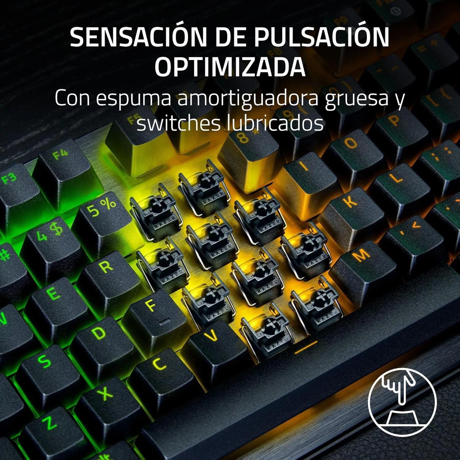 Teclado Gaming Razer Huntsman V3 Pro Tenkeyless 8KHz Ótico USB-C RGB Preto - Imagem 8