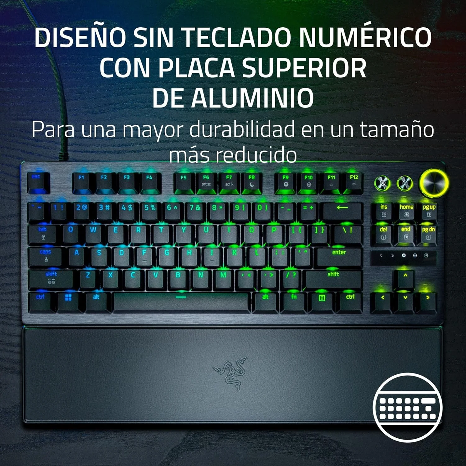 Teclado Gaming Razer Huntsman V3 Pro Tenkeyless 8KHz Ótico USB-C RGB Preto - Imagem 13
