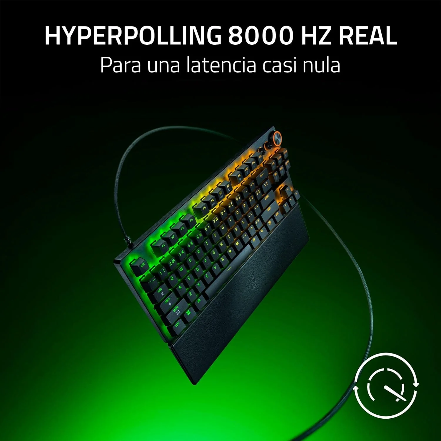 Teclado Gaming Razer Huntsman V3 Pro Tenkeyless 8KHz Ótico USB-C RGB Preto - Imagem 4