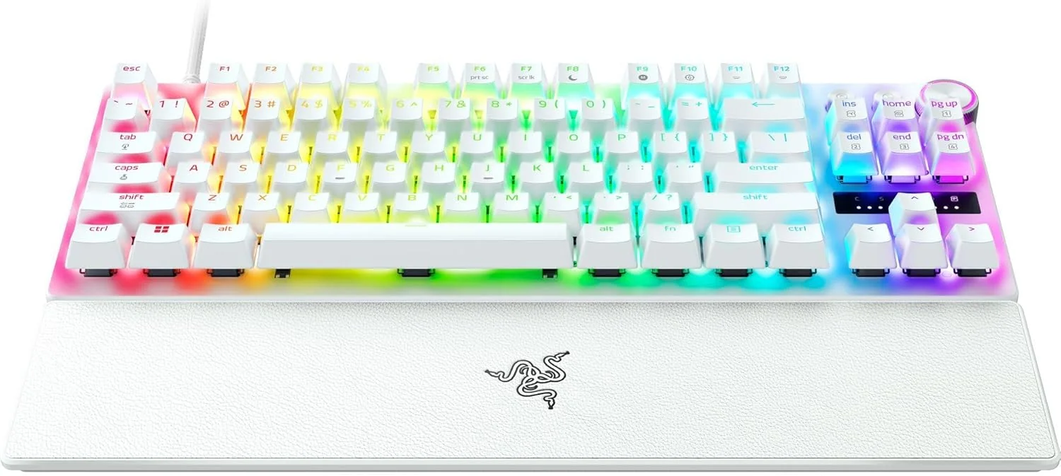 Teclado Gaming Razer Huntsman V3 Pro TKL 8KHz Ótico USB-C RGB Branco US - Imagem 16