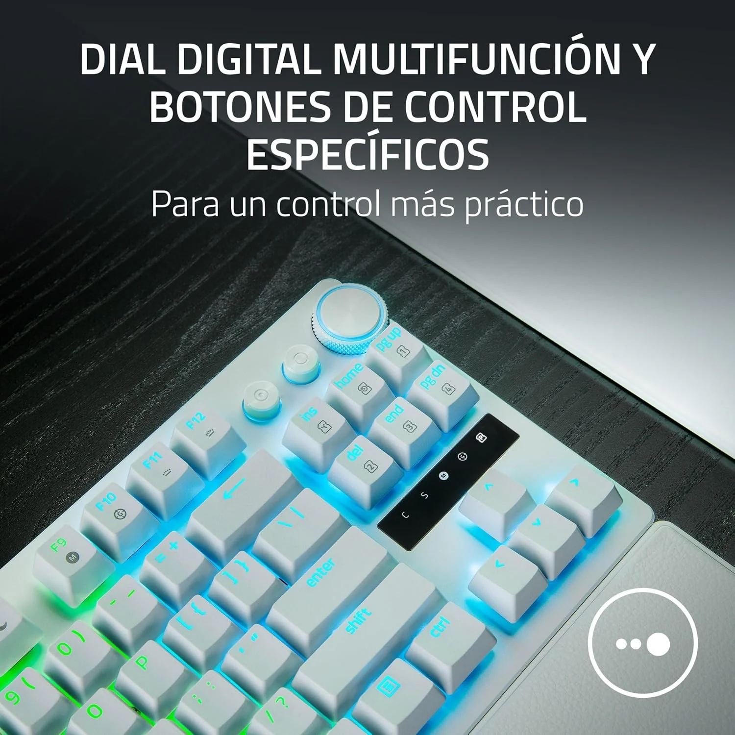 Teclado Gaming Razer Huntsman V3 Pro TKL 8KHz Ótico USB-C RGB Branco US - Imagem 12
