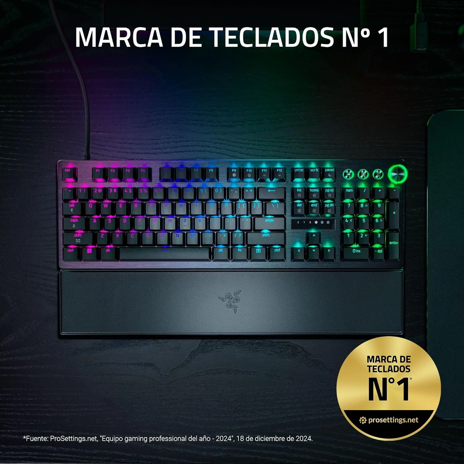 Teclado Gaming Razer Huntsman V3 Pro Full-Size 8KHz Ótico USB-C RGB Preto - Imagem 2
