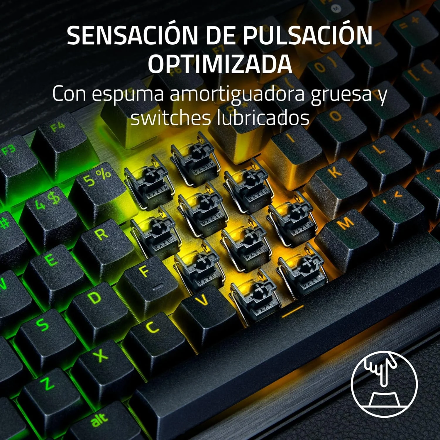 Teclado Gaming Razer Huntsman V3 Pro Full-Size 8KHz Ótico USB-C RGB Preto - Imagem 8