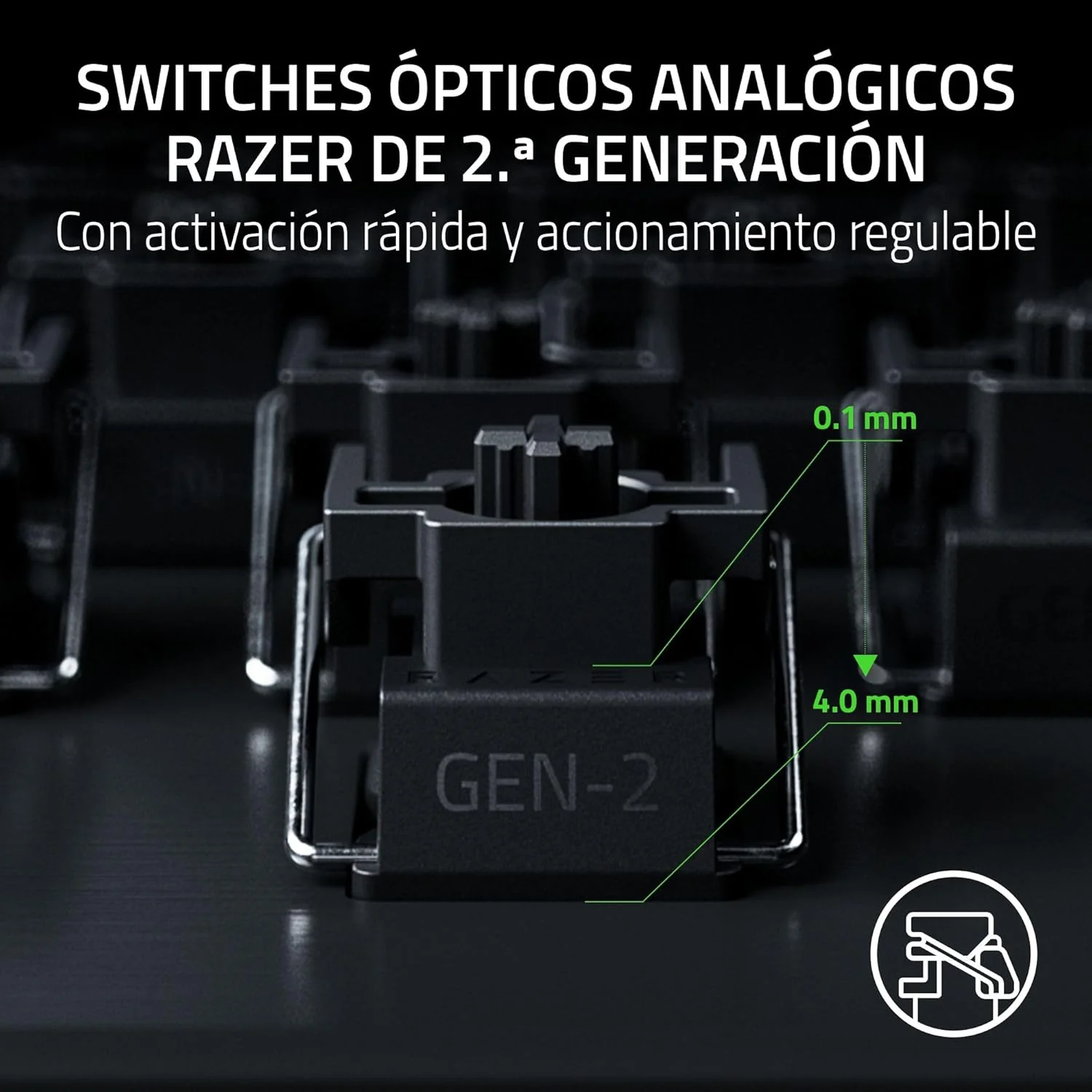 Teclado Gaming Razer Huntsman V3 Pro Full-Size 8KHz Ótico USB-C RGB Preto - Imagem 3
