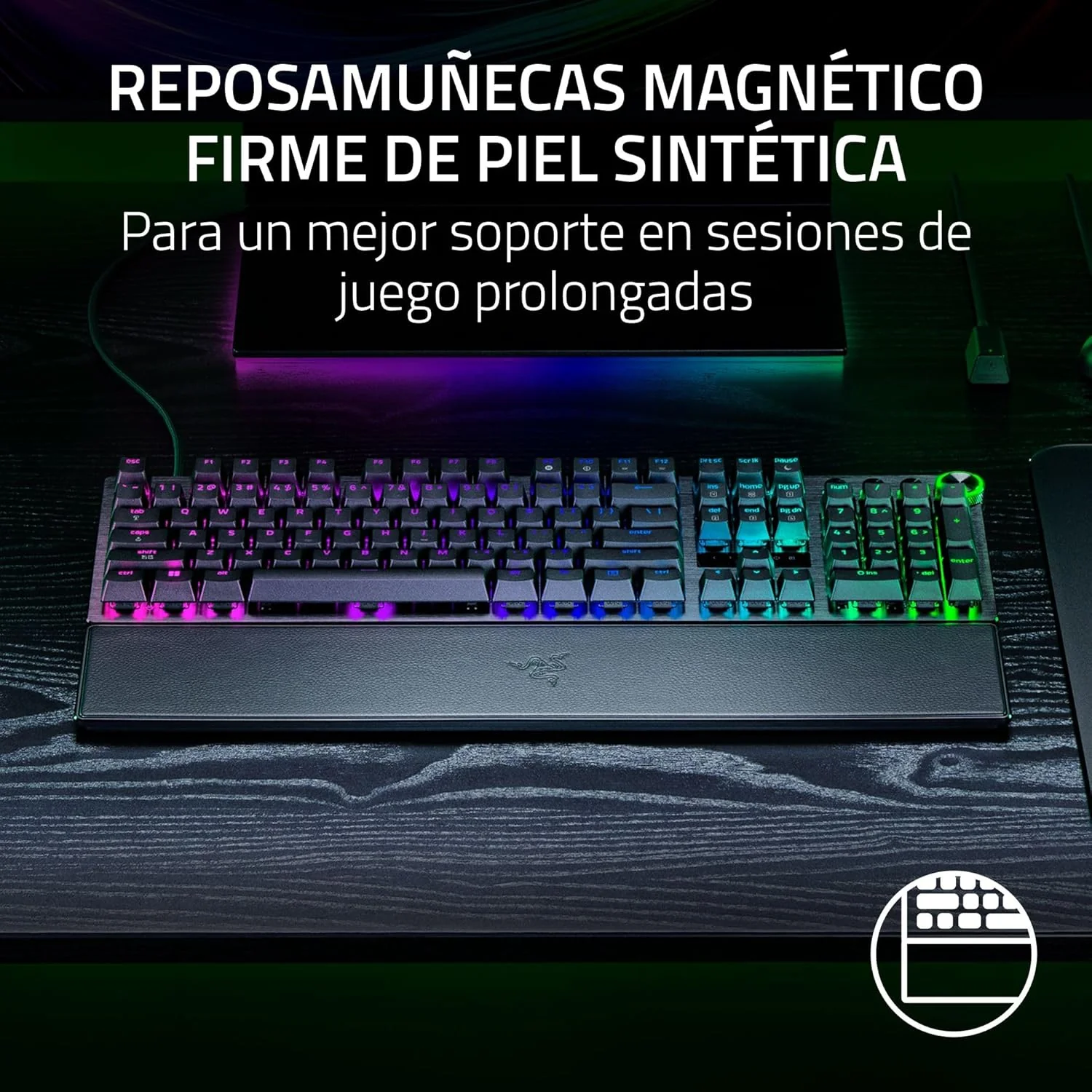 Teclado Gaming Razer Huntsman V3 Pro Full-Size 8KHz Ótico USB-C RGB Preto - Imagem 14
