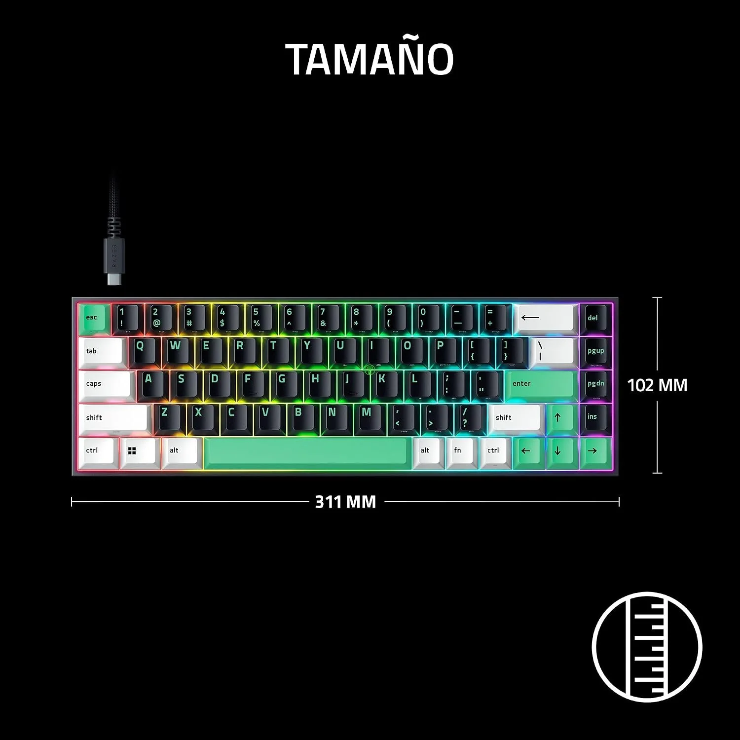 Teclado Gaming Razer Reclusa X Mini 65% Layout US - Imagem 10