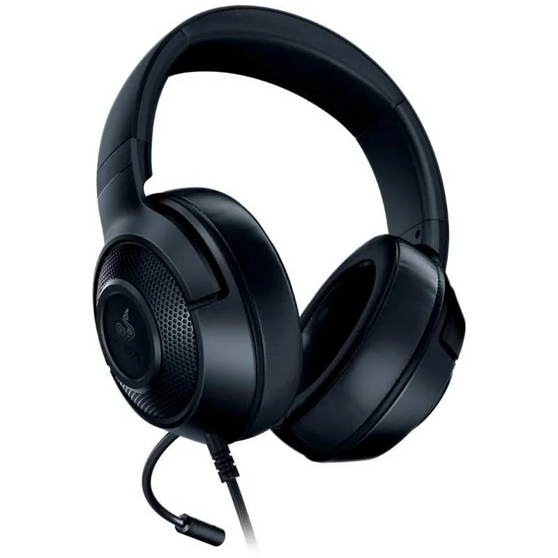 Auscultadores gaming Razer Kraken X Lite com fios 3.5mm microfone cardioide preto - Imagem 3