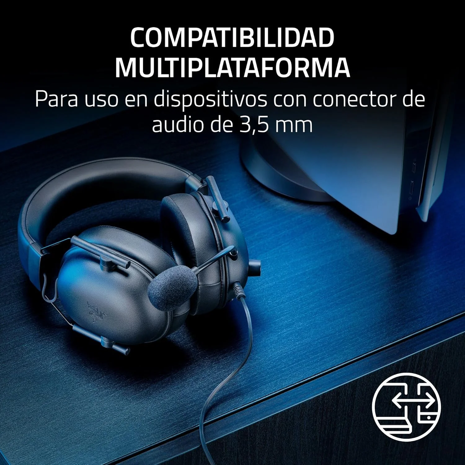 Auscultadores Gaming Razer BlackShark V2 X PlayStation Bluetooth 5.2 Preto - Imagem 7