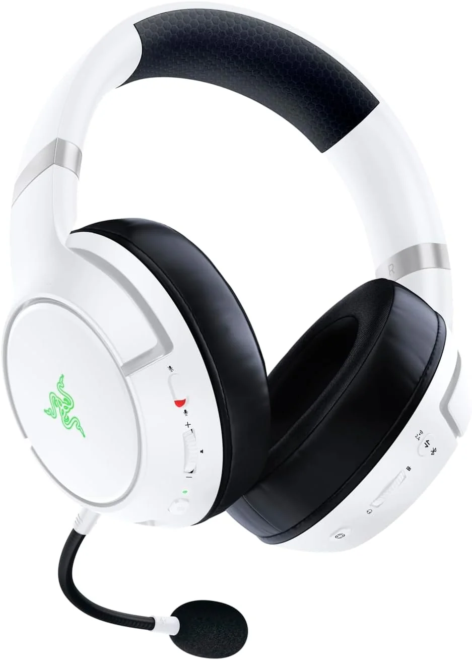 Auscultadores Razer Kaira Pro for Xbox Wireless Bluetooth Drivers TriForce 50mm Microfone HyperClear Branco - Imagem 8