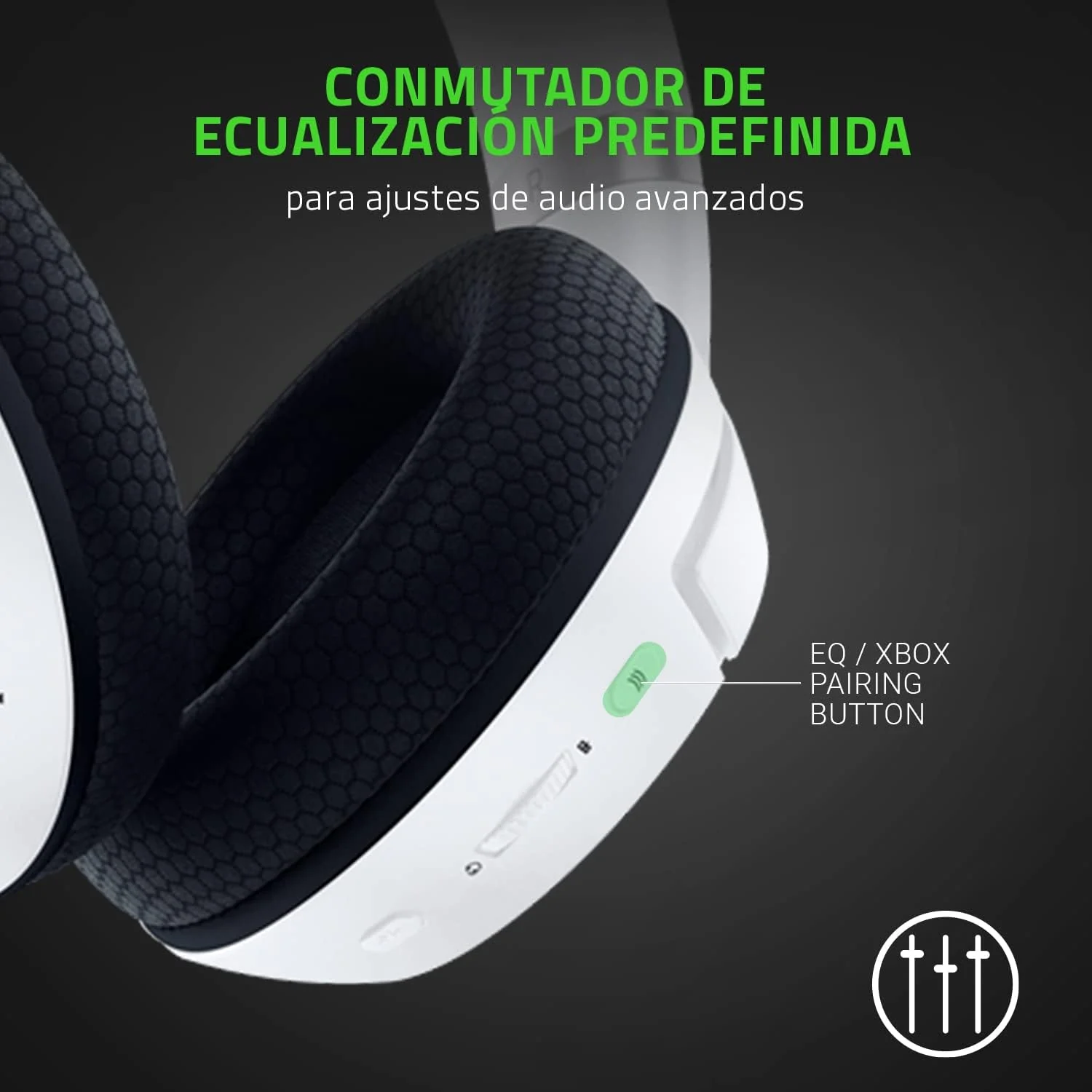 Auscultadores Razer Kaira Pro for Xbox Wireless Bluetooth Drivers TriForce 50mm Microfone HyperClear Branco - Imagem 6